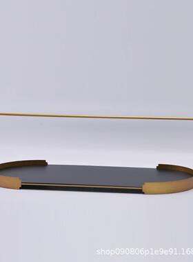 新中式创意提盘篮铁托酒店样板家间PZ-228居茶室复古艺茶托装饰品