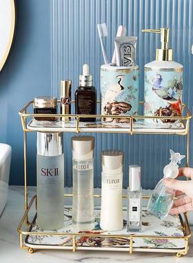 面轻奢桌化妆用品收纳盒架洗手脸梳洗台tb-63166面置物架卫漱生间