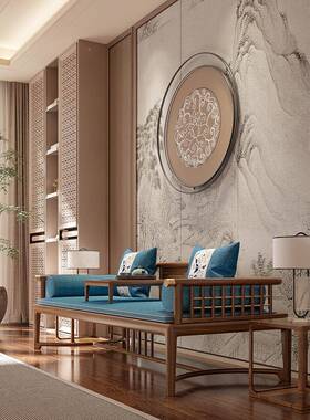 中式拉厅罗新汉床实002015木床榻客办公室推床书房茶室小户型简约