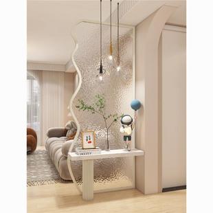 餐厅法式 厅屏风隔客客AWS卫生间入户玄关遮挡入厅户奶断油简约现