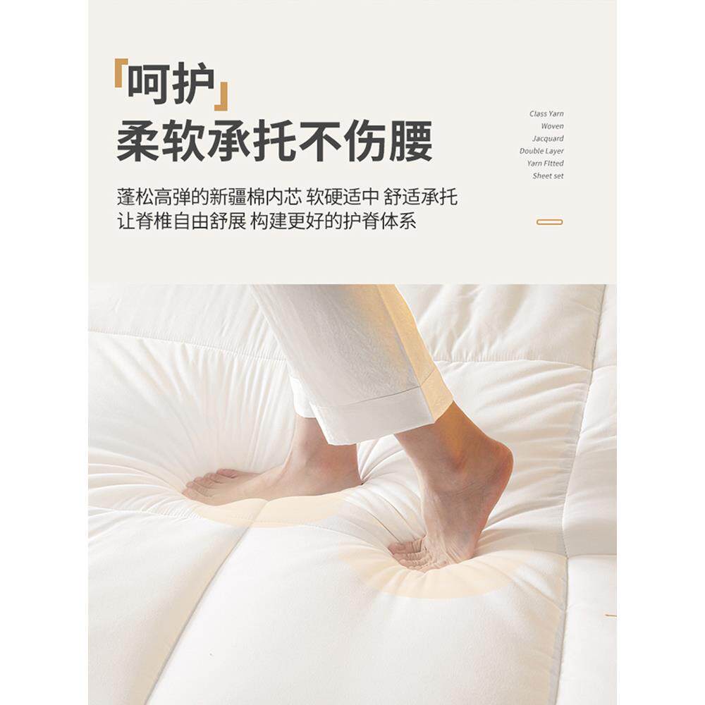 S85棉花A类床垫垫被软垫不塌陷薄被家用卧褥室F77T8HHM床8褥垫租