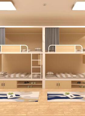 上下铺双储层床公床XYS-232太寓空舱钢木结合子床学生床母物床现