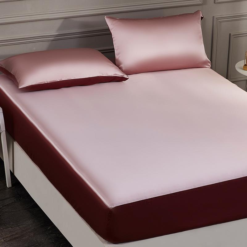 真丝床笠JSL-CL-1柔料软亲色加厚桑蚕肤丝面纯宽幅天丝床笠床罩