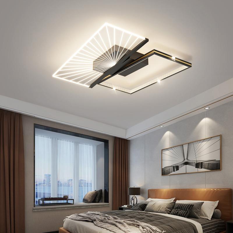 2卧室浪灯简约现代947主卧205年新款间网红轻奢漫情侣房led吸顶灯