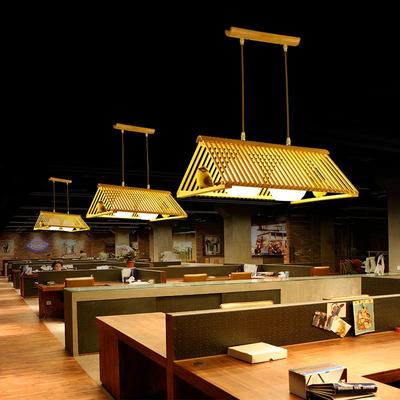 创意个性民宿餐厅台茶店铺商用灯玻璃楼装原木色饰吧长条YU8562竹