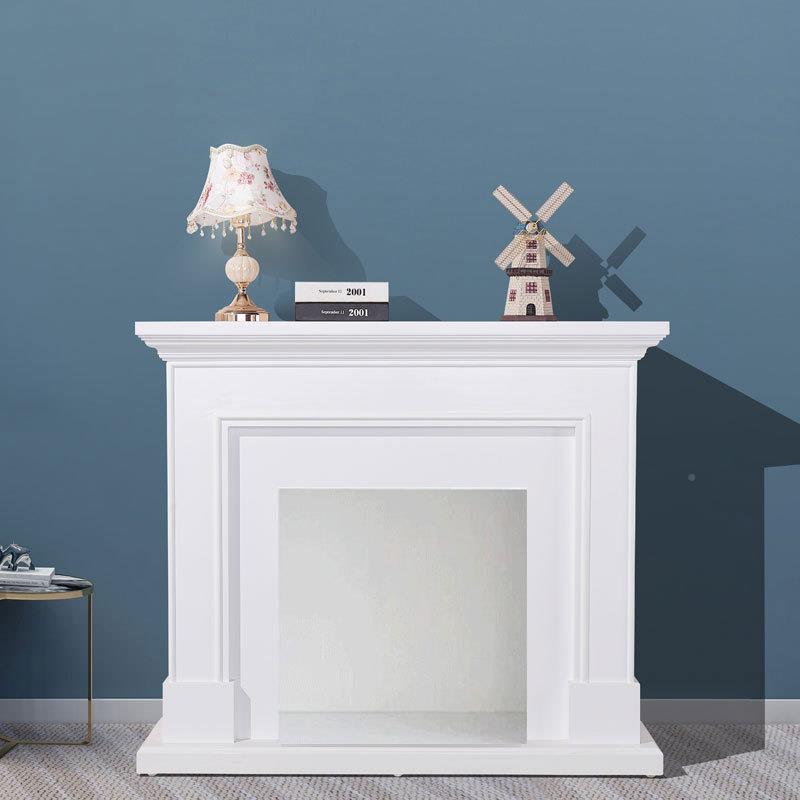 1.2米简美式实壁装饰柜架欧式718客炉厅取暖器家约用仿木真火电壁