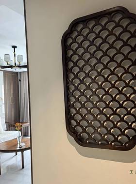 宋代小NOS棠轩窗中式中实木海入户玄关花窗茶室新式墙隔断装饰古