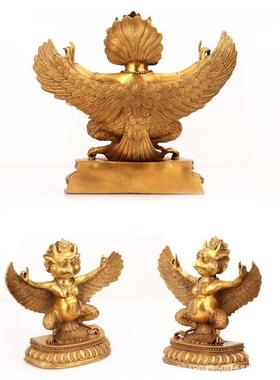 铜器震021658雷工子大鹏鸟办摆公桌件铜艺品家居装饰品