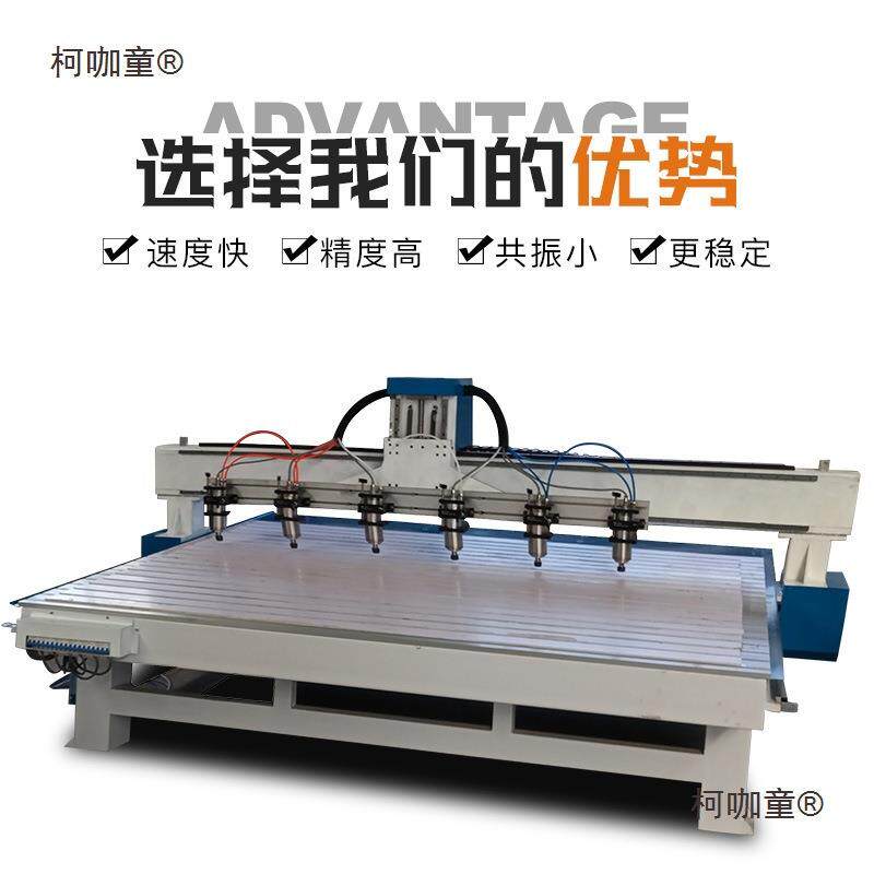 多头数控工木雕刻机雕工艺品铝浮QFL材切全自动大割型电脑cnc垒德