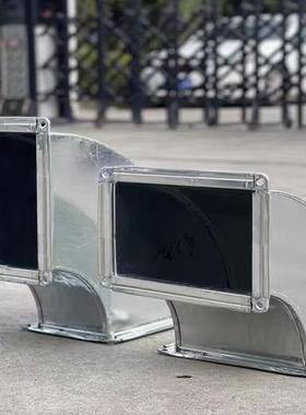 厂家直供矩弯弯头风管配件06845形铁度共板法兰弯头镀锌白皮90度