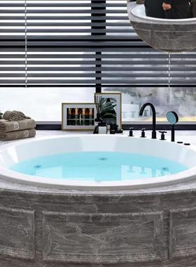 zq嵌式圆形浴入缸家用成人单人双人欧式按CWH摩浴小池1-2e米户型