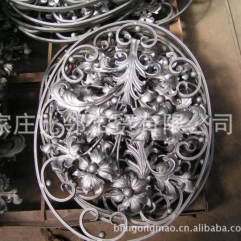 铁艺大门装饰锻铁花盘组件