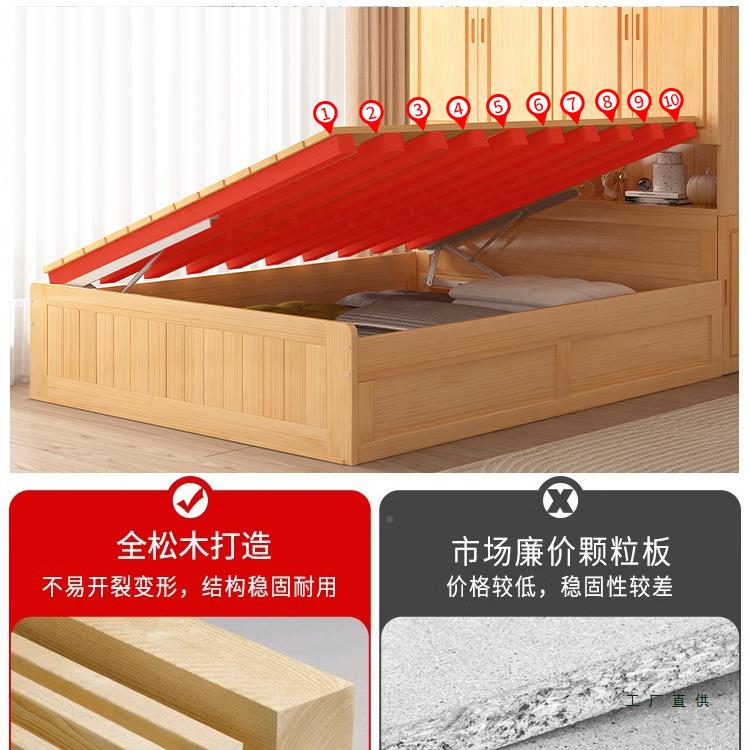 衣床一体小985户型靠实墙木儿柜童床省榻空间带衣帽间书桌榻米组