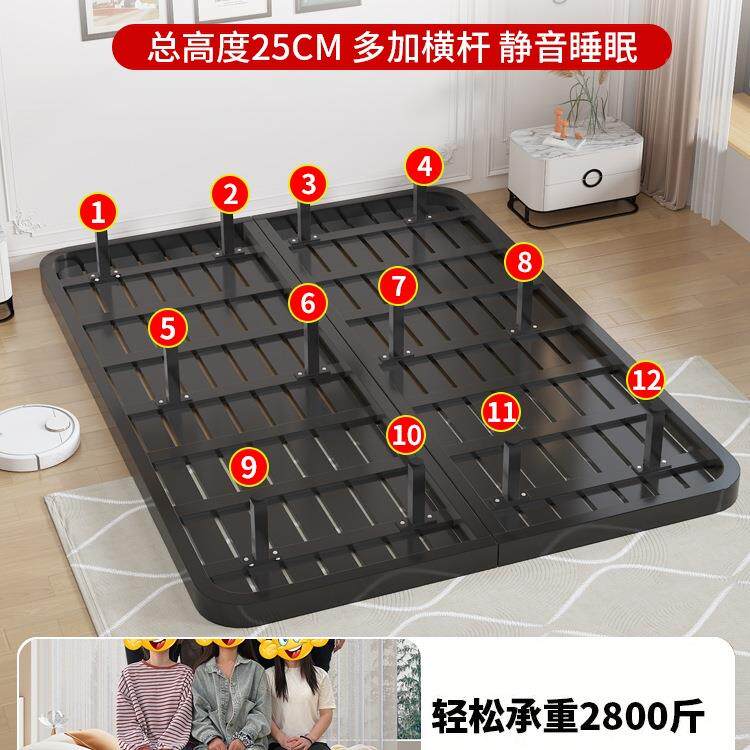 悬浮钢架简约通现代排骨床架主卧成人铁架床双人床宿舍单人985床