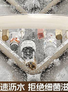 壁浴室吸式三角置物收纳架子卫生间壁挂盘厕所挂式PIM墙上架洗漱