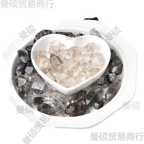 白双闪灵水尖晶原石双尖柱赫尔柱白水晶ALAL1010双头蒙钻