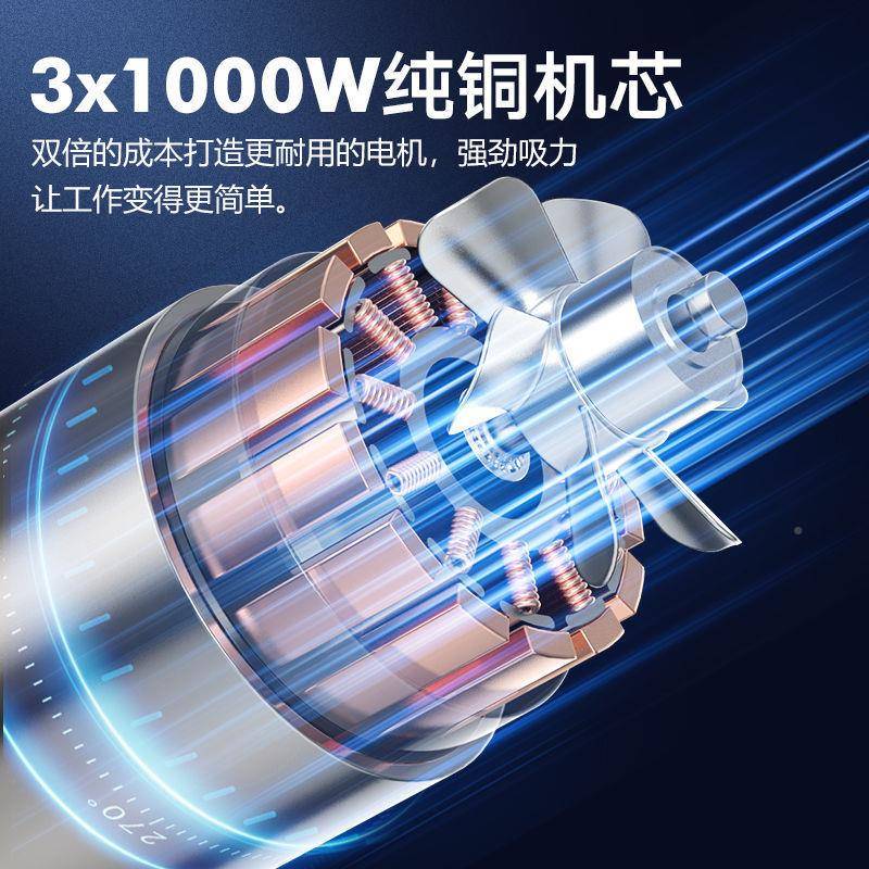 尘器家用小型OPL功大率桶式手持大吸力干湿吹吸超音商静用吸尘机