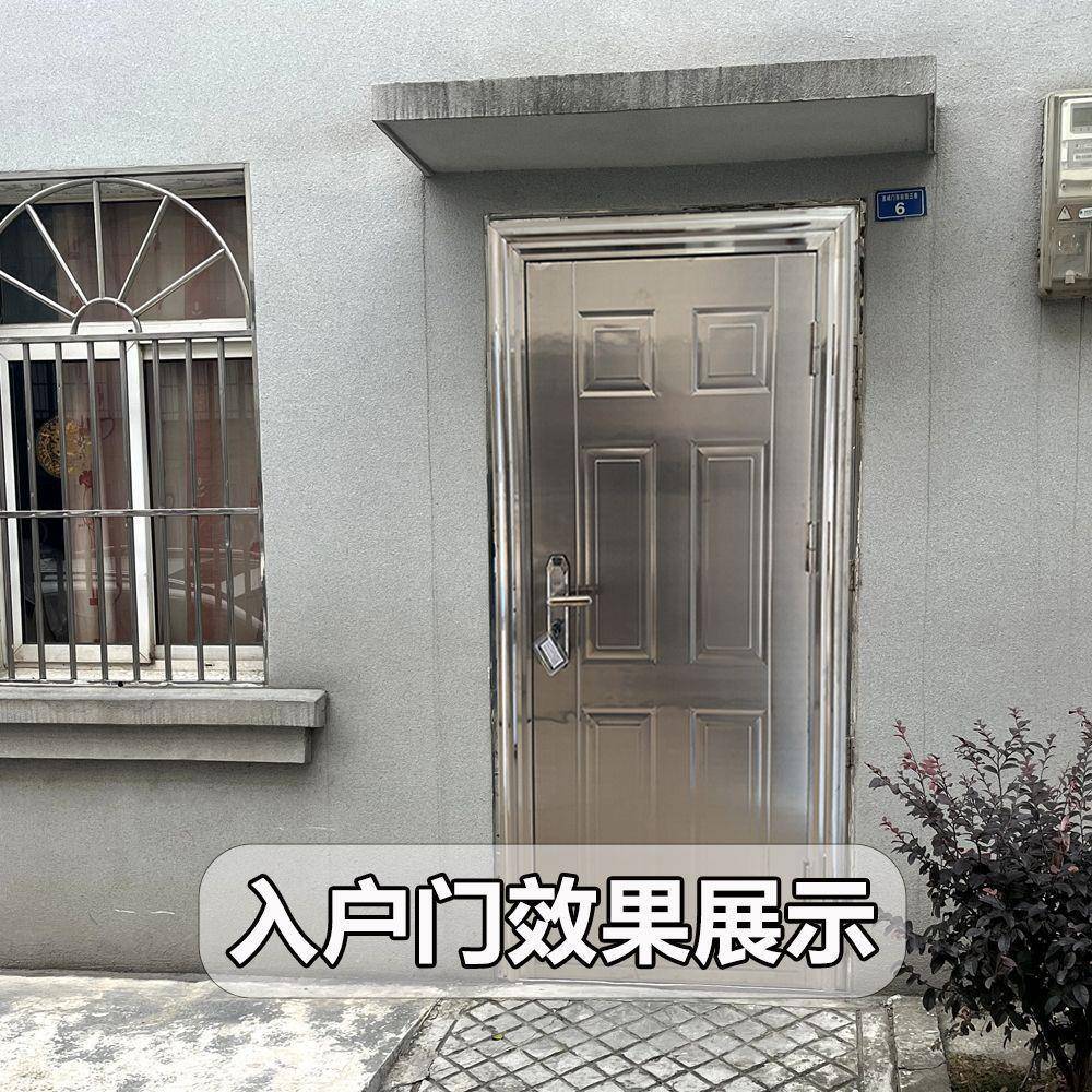 加厚款304不锈钢门双开门农门村不锈钢单门定特作厚防工厂直发盗