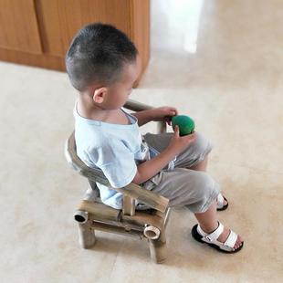 宝宝小竹椅子1孩靠椅防摔小凳子2岁矮带凳子扶手儿童椅小rBGG背*
