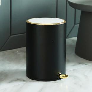 奢TM626415轻风圾桶家用带脚踏卫生间厕所客厅厨盖房卧室用垃大号