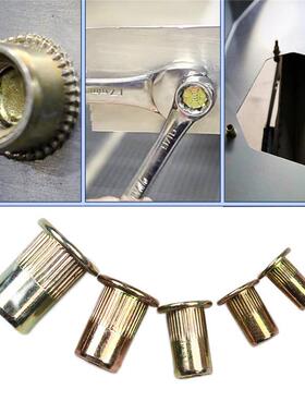 工厂5MTQ00PCS盒装公制拉家铆螺英母镀彩锌钢竖纹组套装合厂货源