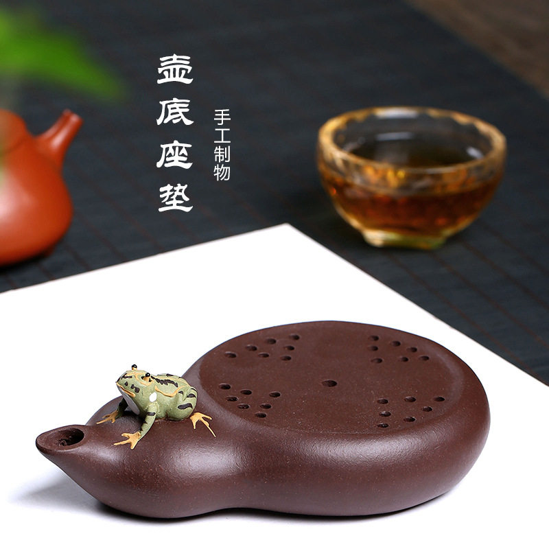 宜兴原矿手工葫芦壶承茶托