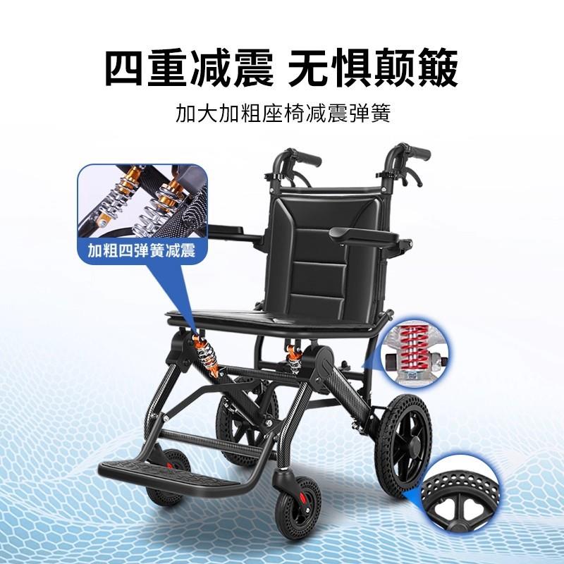 行出门铝合金旅轮椅车便轻用折叠老人LBM专便携式手推代步车轻巧