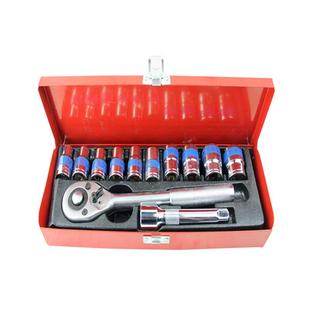 12金件套带套筒组343套汽修工具套蓝套装 五工具手动工具套筒筒扳