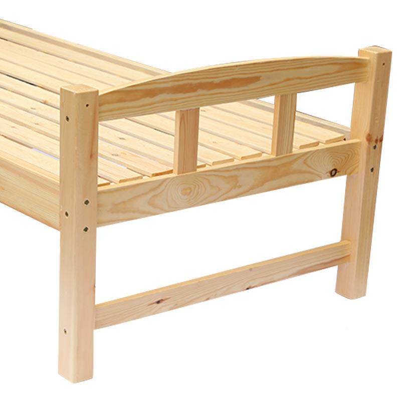 原木单人床色子松樟卧单人床1×2×0.7米室儿童简实木民易宿宾馆