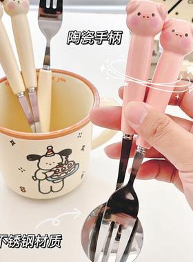 勺可生爱萌宠筷子子套装学上班族便携一人单LQB用人装外带餐具收