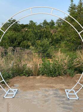 ?新款婚庆道具艺铁双杆拱门花架装T台森系礼婚F76@8955布置饰圆形