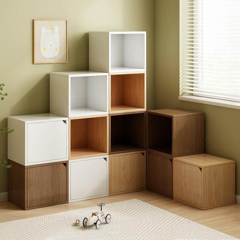 简易格子柜自由组合书架书柜落地置物架带门小矮柜收纳储物飘窗柜,电子元器件市场,其它元器件,淘宝优惠券,粉丝福利购,淘宝优惠卷