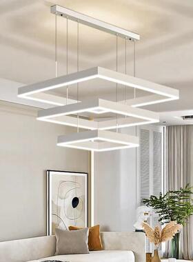 客厅吊灯具现代简约大气客厅主灯大灯方形led极简卧室餐厅客厅灯