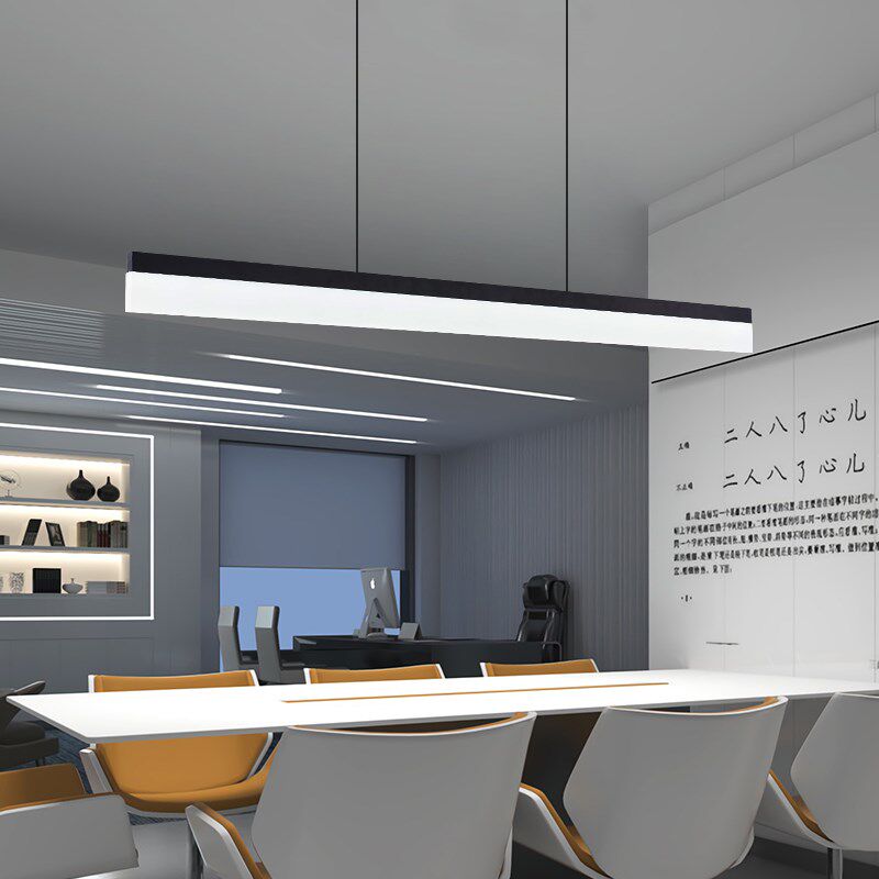 led长条灯设计师极简一字办公吊灯吧台吊线灯创意个性拼接造型灯