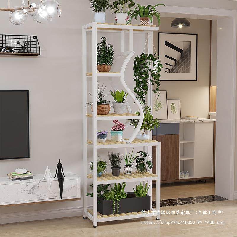 花墙架隔断花店阳台置架网241021红多层意靠客厅物创落地式铁艺花