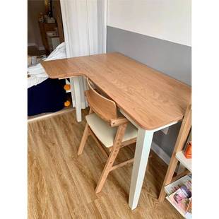 台?实木电转角桌板升降脑桌L型书红橡木板异形面实木板桌BX 01桌