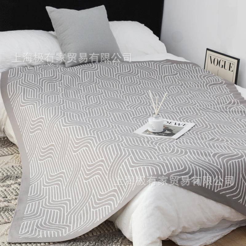 简约毯纹理毛毯毯办LAS公室午睡午休厅沙发毯盖客毯床上用毯子