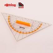 国红环ro三trin带手柄直角等腰g角板手绘三角板制图尺专业特种三