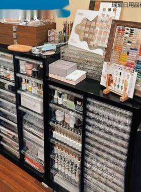 智4文A件柜美JUG甲收纳甲油胶柜屉抽式料储物柜烘焙磨具资柜财务