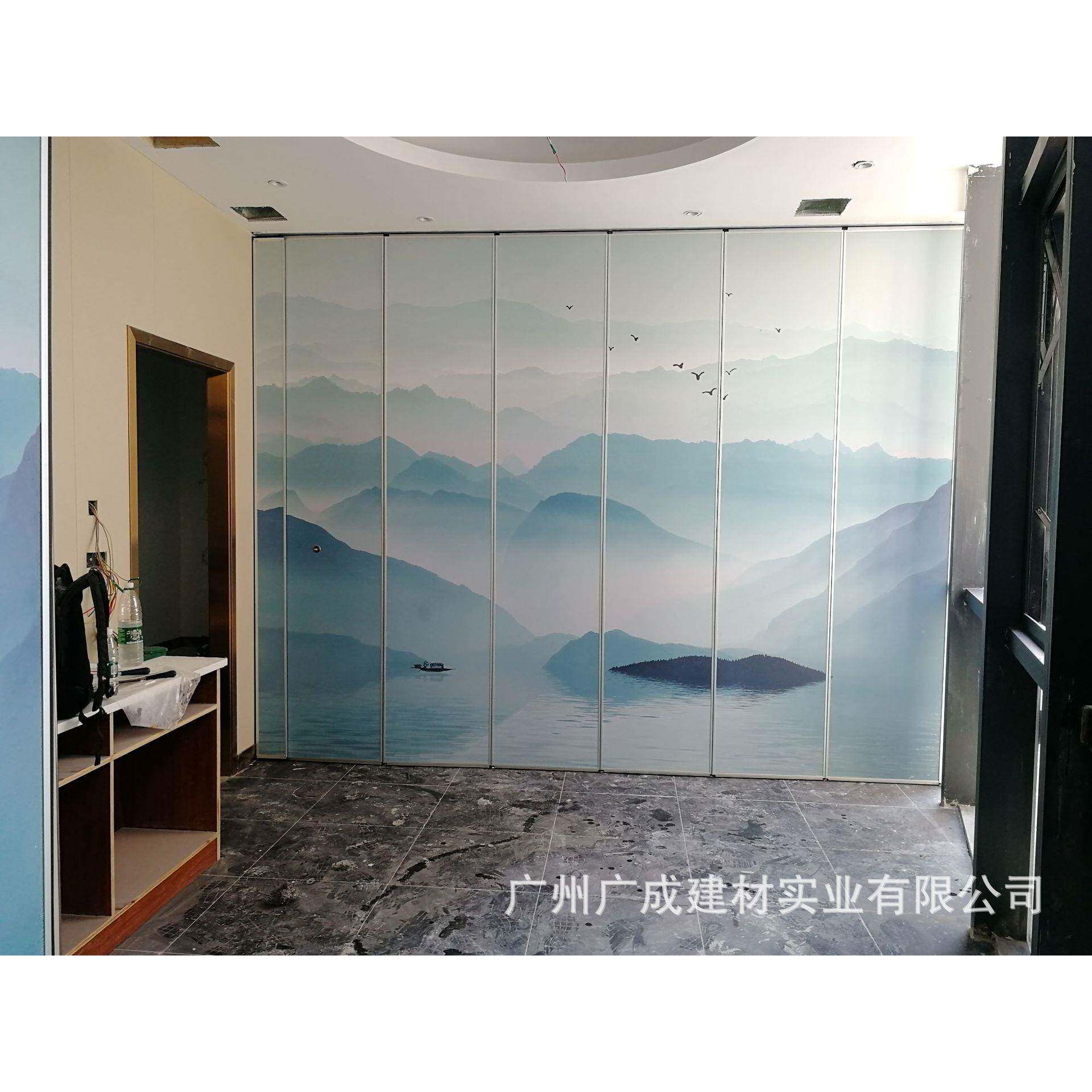 酒隔断客厅动屏活风宴会隔厅饭店包厢高隔断折叠门移65型店动隔音