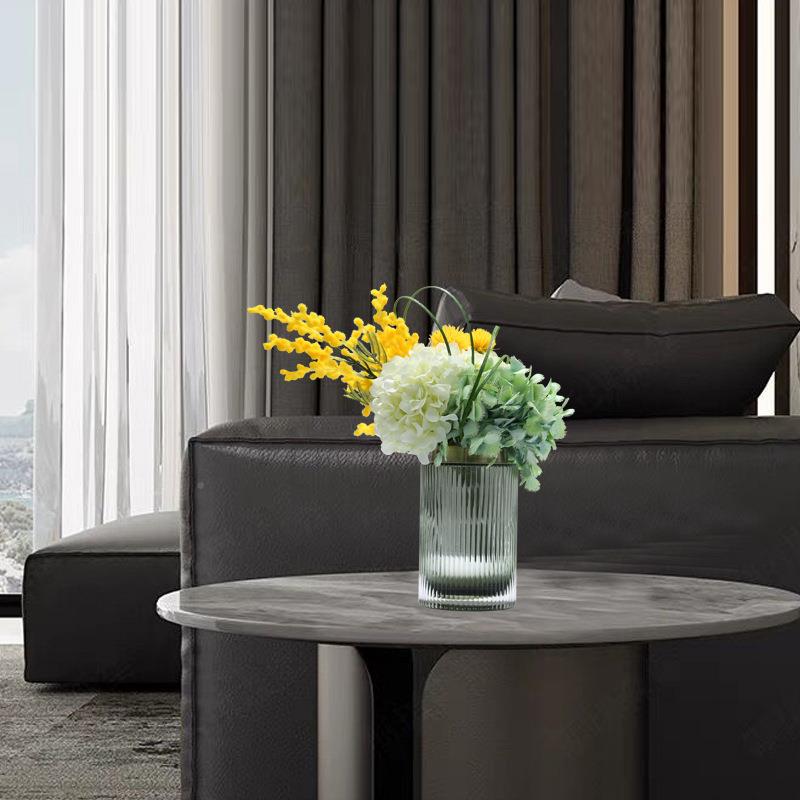 代轻奢仿真花花艺绿植玻璃插客厅122餐桌售楼处桌面家器居软装现