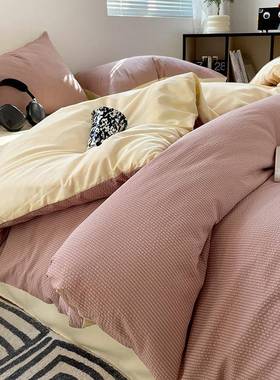 学生宿舍床上件秋套寝室上下铺单人水ZJF39641棉洗四件套春床单被