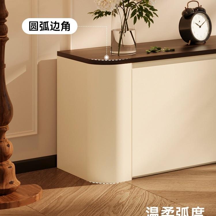 小柜户型奶油古风电视柜落地收纳储物一XY-DSG02体客家用边厅柜组