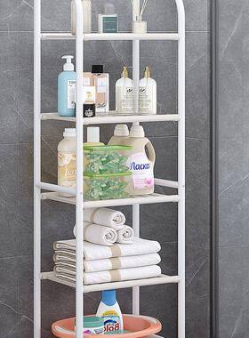 卫生间置物架落地浴FKJ8ST55多缝层收纳架所洗手间室夹架子多功能