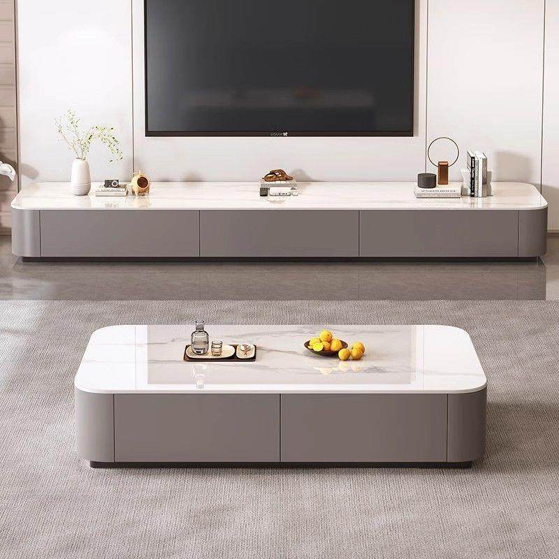 奢茶几厅家用小户型2025新款简轻约组现代落地13玻璃茶几客电视柜