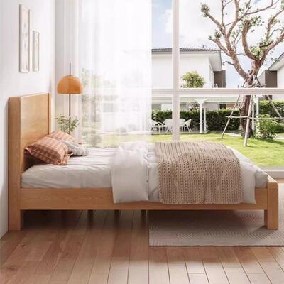 床实木出家用1床.5米小户型租房双人1.8x2米主卧大床1.m2单人RNG