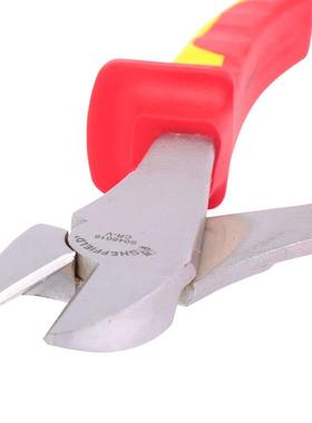 SHEFF钳IELD无品牌//钢盾S046015双色绝缘斜口斜钳口剪工电斜嘴子
