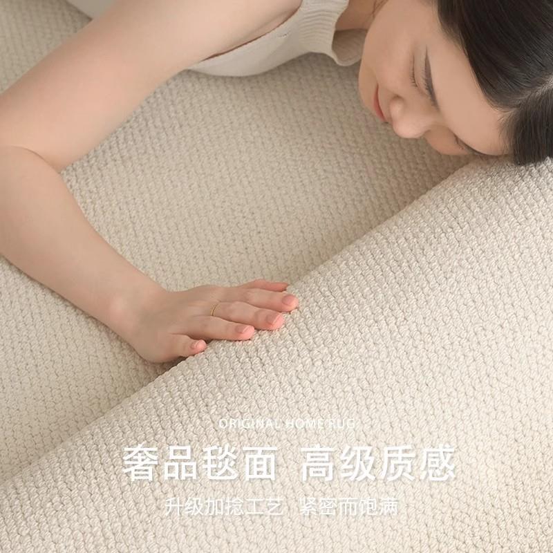防水硅藻丝毯客污厅新奶油风加厚轻奢款防水gzs82012防地毯卧地室