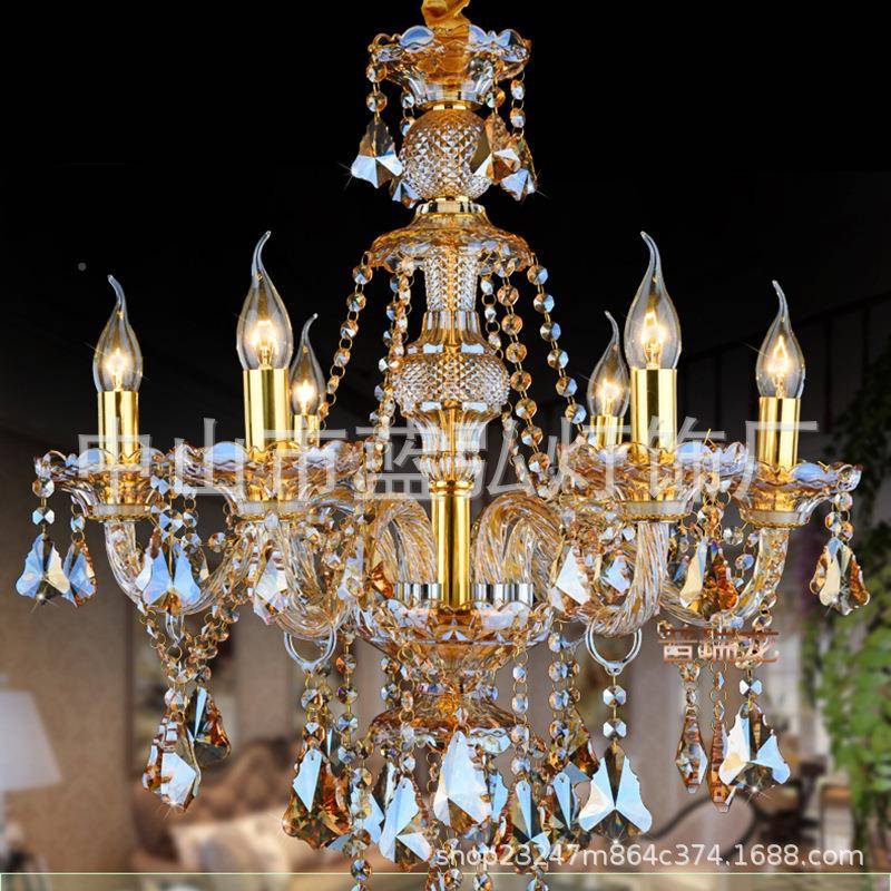 欧客厅灯灯式水晶吊灯美式餐厅后431现代简约墅卧室灯别具轻奢灯