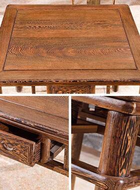 木00007小桌牌简方约实木餐仙桌八桌新中式四方打桌正方形红